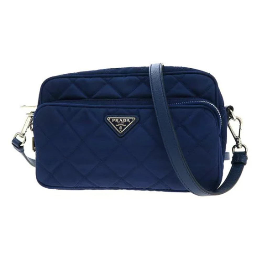 Prada quilted camera bag vibrant blue